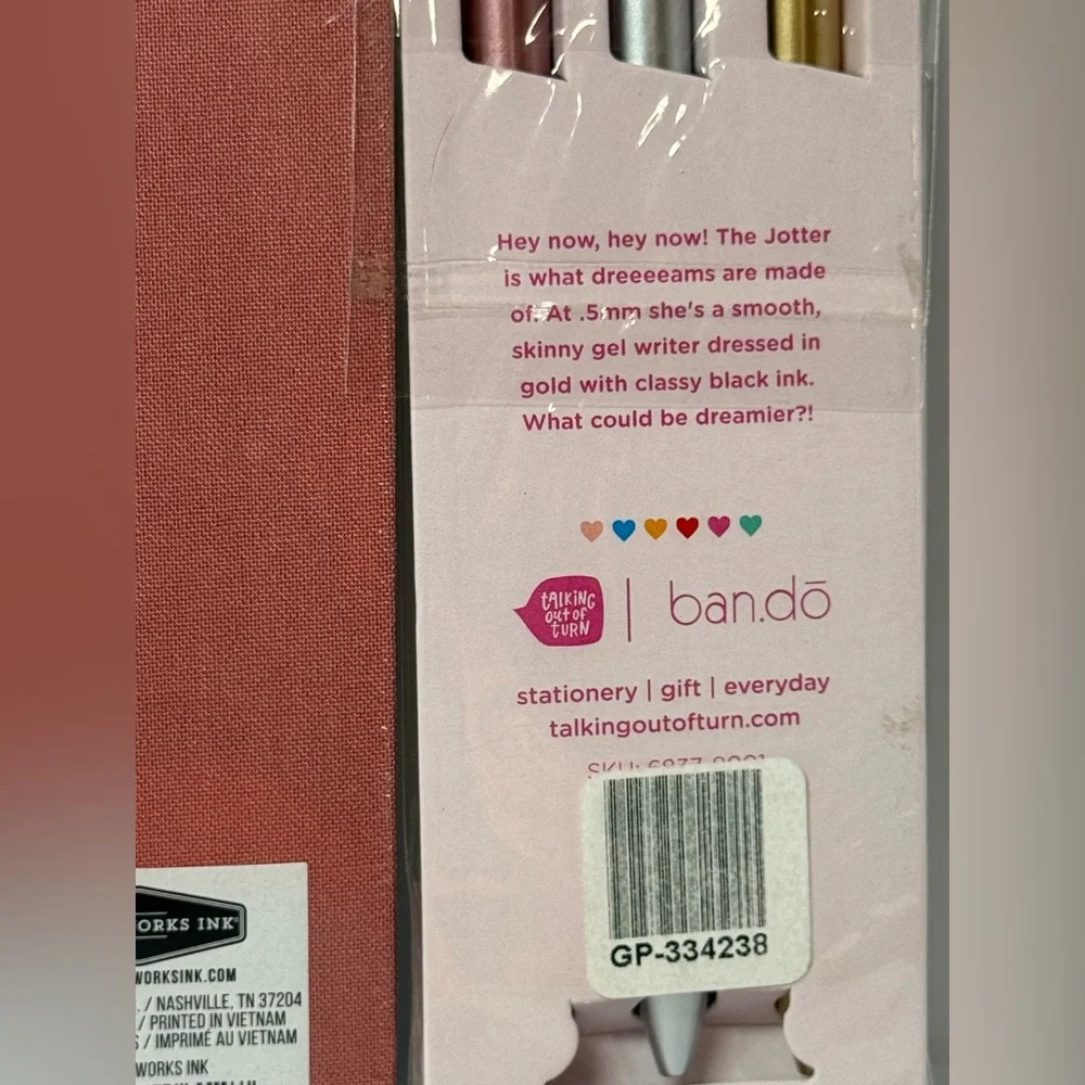 ban.do Jotter Pen Set + “Cop Outs” Notepad Bundle – New